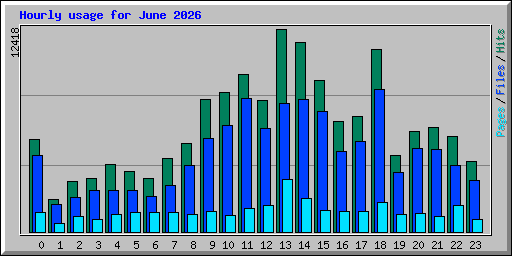 Hourly usage for June 2026